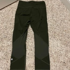 Green Cropped Lululemon Leggings